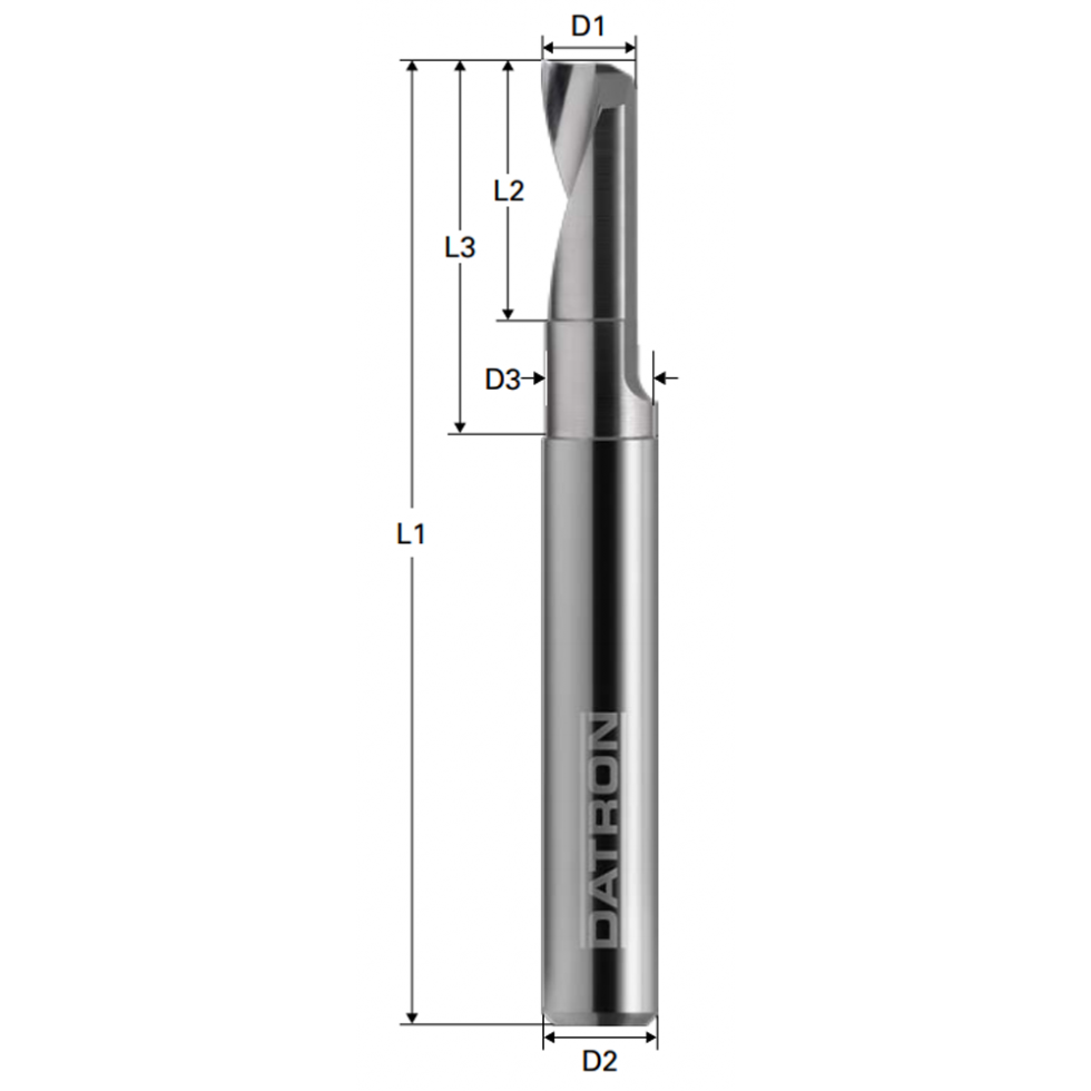 In Single Flute End Mill Datron Cnc Milling Tools