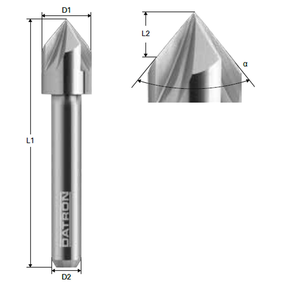 Countersink / Chamfer Mill - DATRON CNC Milling Tools