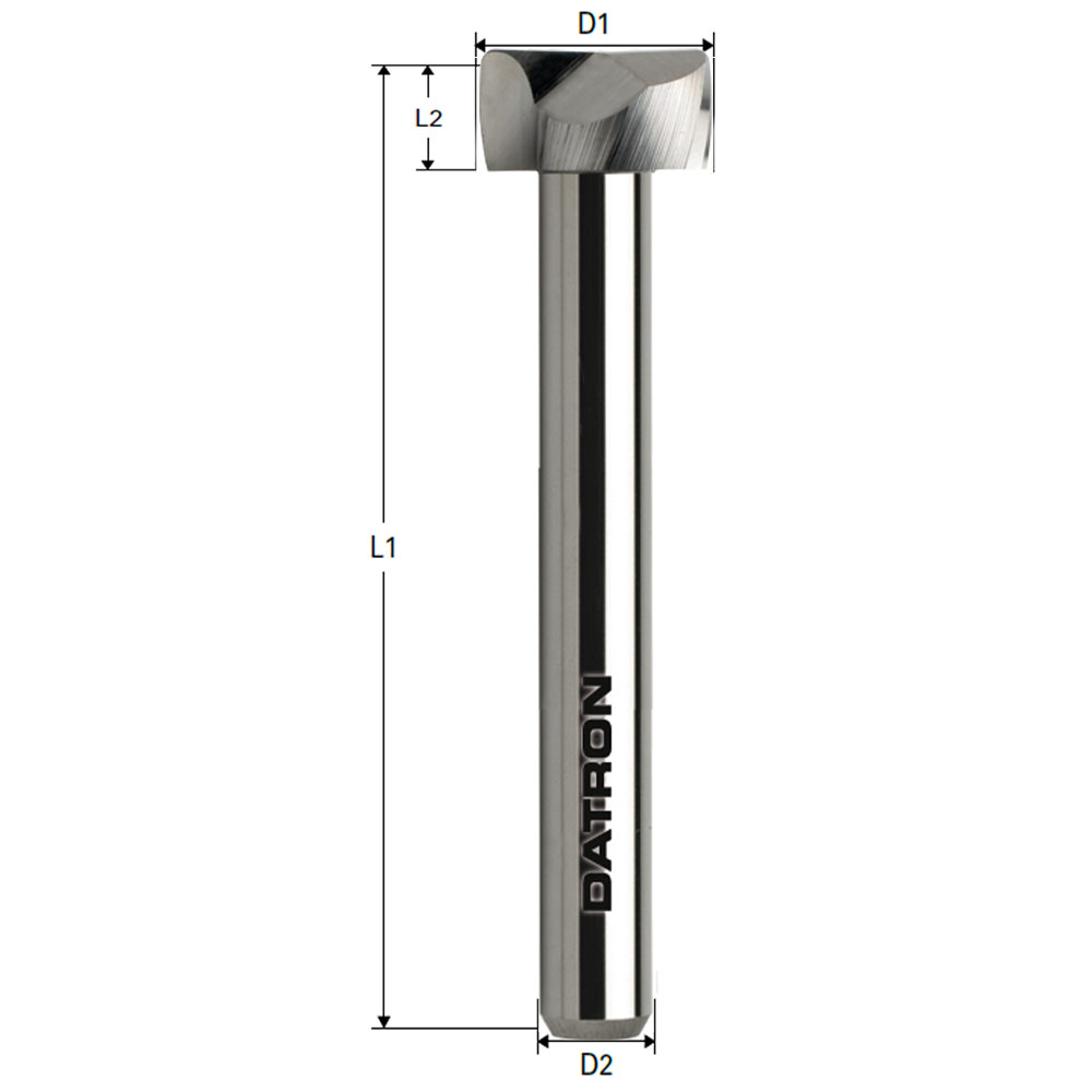 Dimension Key for Stepped Double Flute End Mill