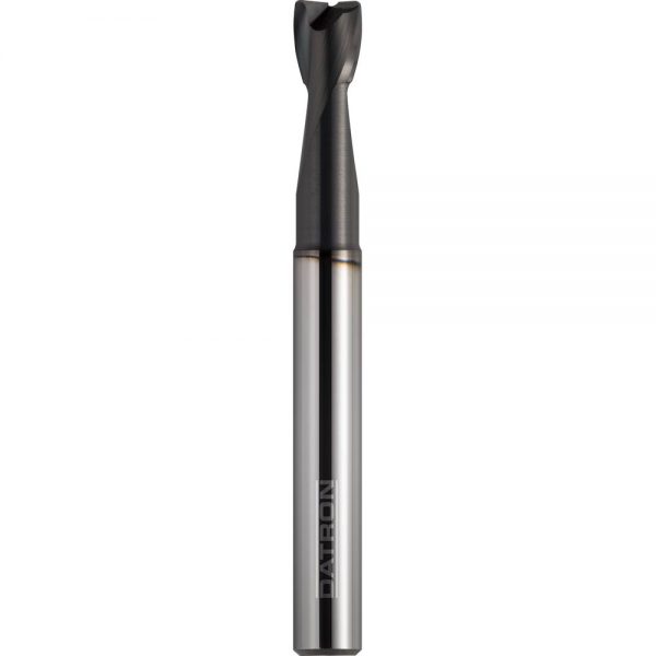 Long Reach Coated Double Flute End Mill with Edge Radius